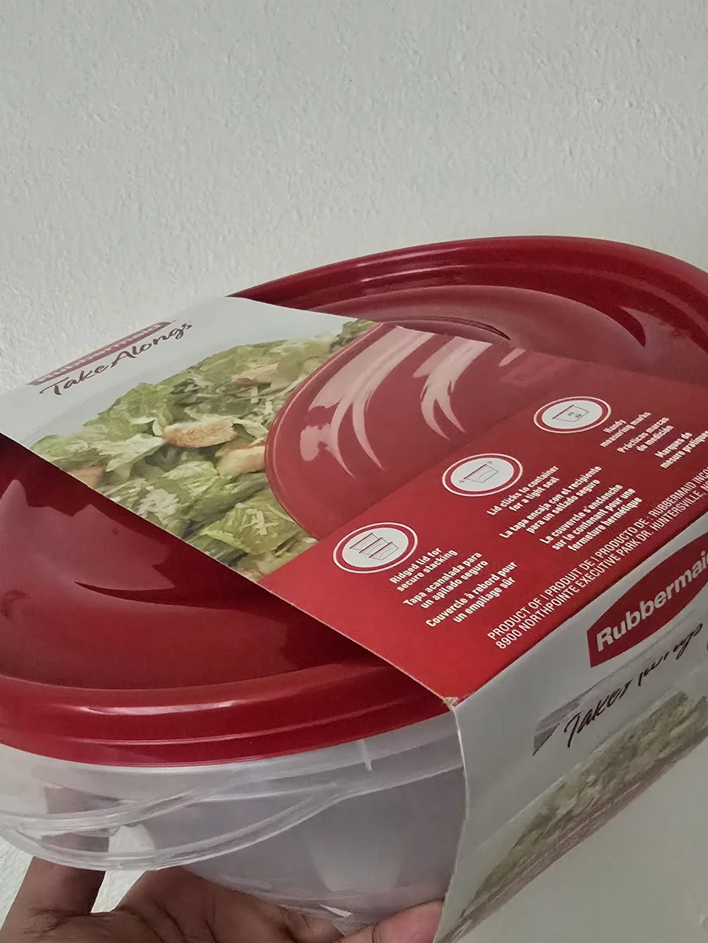 Rubbermaid Red Take-Along Salad Container